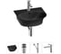 Комплект 4 в 1 Wellsee Bathroom Sink накладная/подвесная раковина 46x41 см состоит 20216687R 1