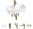 Комплект 5 в 1 Wellsee Bathroom Sink накладная раковина 54x30 см состоит из 3331110 20215285R 1