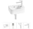 Комплект 4 в 1 Wellsee Bathroom Sink накладная/подвесная раковина 37x25 см состоит 20216564R 1