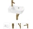 Комплект 4 в 1 Wellsee Bathroom Sink накладная/подвесная раковина 40x24 см состоит 20216395R 1