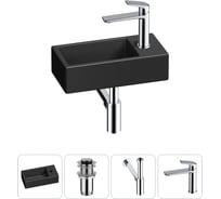 Комплект 4 в 1 Wellsee Bathroom Sink накладная/подвесная раковина 40x20 см состоит 20215987R