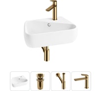 Комплект 4 в 1 Wellsee Bathroom Sink накладная/подвесная раковина 44x27 см состоит 20216619R