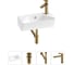 Комплект 4 в 1 Wellsee Bathroom Sink накладная/подвесная раковина 40x22 см состоит 20216423R 1