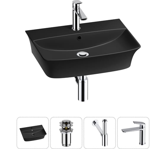 Комплект 4 в 1 Lavinia Boho Bathroom Sink накладная/подвесная раковина 55x42 см состоит 20216799R