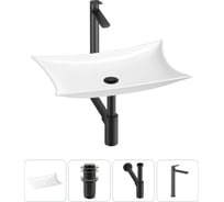Комплект 4 в 1 Wellsee Bathroom Sink накладная раковина 59x39 см состоит из 3331111 20215296R
