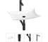 Комплект 4 в 1 Wellsee Bathroom Sink накладная раковина 59x39 см состоит из 3331111 20215296R 1