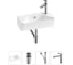 Комплект 4 в 1 Wellsee Bathroom Sink накладная/подвесная раковина 40x22 см состоит 20216421R 1