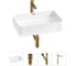 Комплект 4 в 1 Wellsee Bathroom Sink накладная раковина 55x37 см состоит из 3331110 20215233R 1