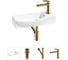 Комплект 4 в 1 Wellsee Bathroom Sink накладная/подвесная раковина 50x24 см состоит 20216171R 1
