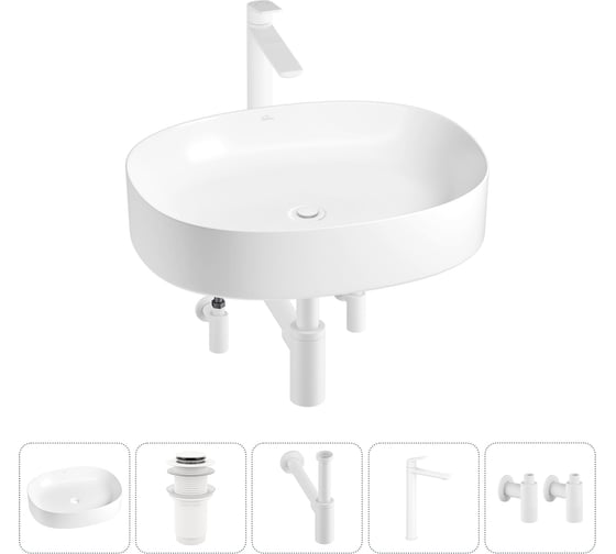 Набор Wellsee 5 в 1 Belle Spa 2.0 накладная раковина 55x45 см 33580 20212564R