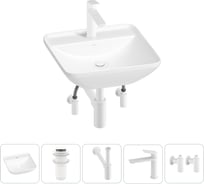 Набор Wellsee 5 в 1 Cute Twin S накладная раковина 43x43 см 3183010 20213369R