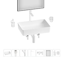 Набор Wellsee 7 в 1 FreeDom 2.0 накладная раковина 50x34 см 3230120 20217898R