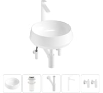 Комплект 5 в 1 Wellsee Lavinia Boho Bathroom Sink накладная раковина 38x38 см 3331110 20215395R