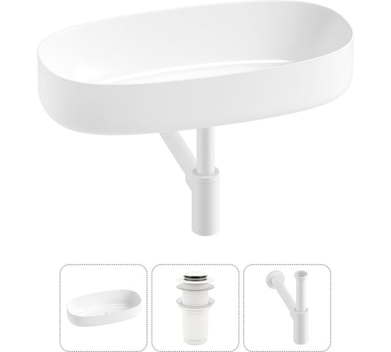 Комплект 3 в 1 Wellsee Lavinia Boho Bathroom Sink накладная раковина 68x36 см 3331112 20215844R 1