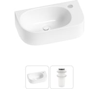Комплект 2 в 1 Wellsee Lavinia Boho Bathroom Sink накладная/подвесная раковина 40x22 см 20216304R