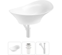 Комплект 3 в 1 Wellsee Lavinia Boho Bathroom Sink накладная раковина 56x33 см 3331111 20215355R