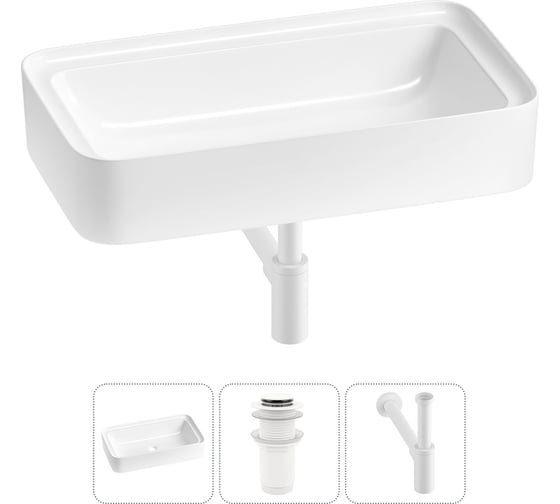 Комплект 3 в 1 Wellsee Lavinia Boho Bathroom Sink накладная раковина 75x40 см 3331109 20215339R 1