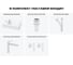 Комплект 5 в 1 Wellsee Lavinia Boho Bathroom Sink накладная/подвесная раковина 40x20 см 20216008R 11