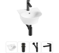 Комплект 4 в 1 Wellsee Lavinia Boho Bathroom Sink накладная/подвесная раковина 34x36 см 20216646R