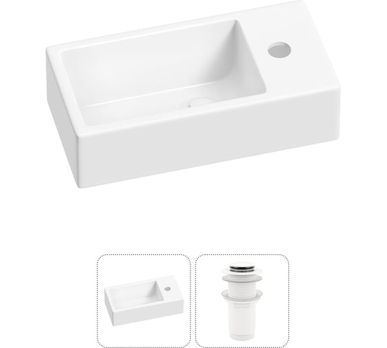 Комплект 2 в 1 Lavinia Boho Bathroom Sink накладная/подвесная раковина 40x20 см 20215968R