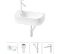 Комплект 4 в 1 Lavinia Boho Bathroom Sink накладная/подвесная раковина 40x22 см 20216340R