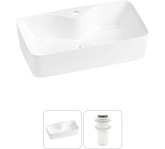 Комплект 2 в 1 Lavinia Boho Bathroom Sink накладная раковина 54x30 см 3331110 20215274R 1