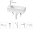 Комплект 5 в 1 Wellsee Lavinia Boho Bathroom Sink накладная/подвесная раковина 43x18 см 20216288R 1