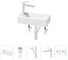 Комплект 5 в 1 Wellsee Lavinia Boho Bathroom Sink накладная/подвесная раковина 37x18 см 20215896R 1