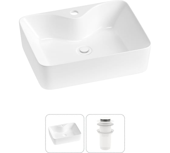 Комплект 2 в 1 Wellsee Lavinia Boho Bathroom Sink накладная раковина 48x37 см 3331110 20215258R 1