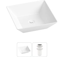 Комплект 2 в 1 Wellsee Lavinia Boho Bathroom Sink накладная раковина 42x42 см 3331111 20215162R