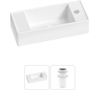 Комплект 2 в 1 Wellsee Lavinia Boho Bathroom Sink накладная/подвесная раковина 43x18 см 20216248R