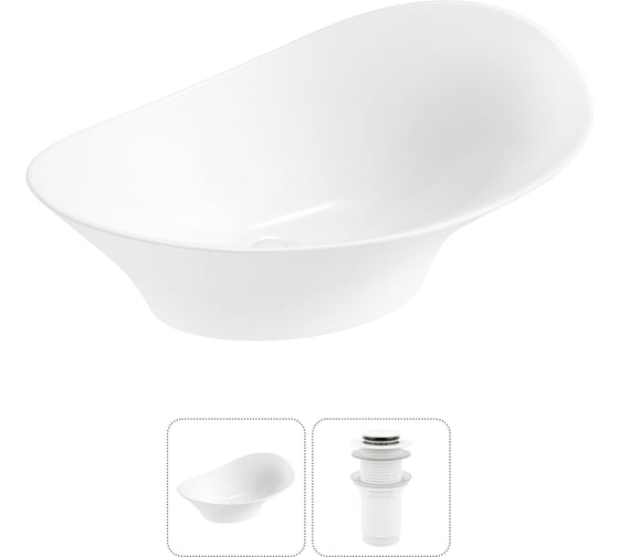 Комплект 2 в 1 Wellsee Lavinia Boho Bathroom Sink накладная раковина 56x33 см 3331111 20215351R