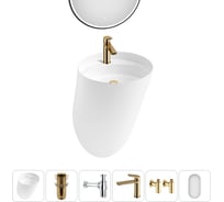 Набор Wellsee 6 в 1 M1 Limited Edition подвесная раковина 45x45 см 20218767R