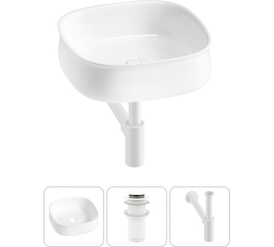 Комплект 3 в 1 Lavinia Boho Bathroom Sink накладная раковина 42x42 см 3331108 20215451R 1