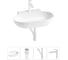 Комплект 4 в 1 Lavinia Boho Bathroom Sink накладная/подвесная раковина 58x40 см 20215138R 1