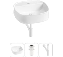 Комплект 3 в 1 Wellsee Lavinia Boho Bathroom Sink накладная раковина 42x42 см 3331108 20215483R