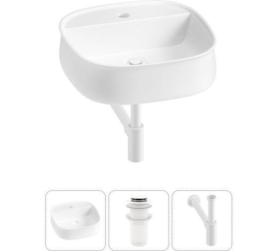 Комплект 3 в 1 Wellsee Lavinia Boho Bathroom Sink накладная раковина 42x42 см 3331108 20215483R 1