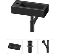 Комплект 3 в 1 Wellsee Lavinia Boho Bathroom Sink накладная/подвесная раковина 37x18 см 20215901R