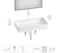 Набор Wellsee 7 в 1 FreeDom 2.0 накладная раковина 60x34 см 3230180 20217946R