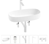 Комплект 5 в 1 Wellsee Lavinia Boho Bathroom Sink накладная раковина 68x36 см 3331112 20215852R