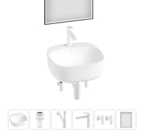 Набор Wellsee 6 в 1 Ideal накладная раковина 42x42 см 326903000, 18 20218686R