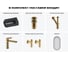 Комплект 6 в 1 Wellsee Lavinia Boho Bathroom Sink накладная/подвесная раковина 40x24 см 20219775R 13
