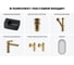 Комплект 6 в 1 Wellsee Lavinia Boho Bathroom Sink накладная/подвесная раковина 37x25 см 20219859R 12