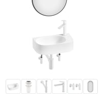 Комплект 6 в 1 Wellsee Lavinia Boho Bathroom Sink накладная/подвесная раковина 40x22 см 20219740R