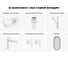 Комплект 6 в 1 Wellsee Lavinia Boho Bathroom Sink накладная/подвесная раковина 40x22 см 20219740R 12