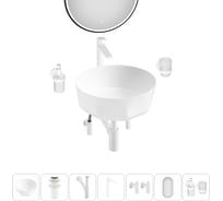Комплект 7 в 1 Wellsee Lavinia Boho Bathroom Sink накладная раковина 42x42 см 3331109 20219488R