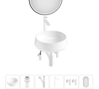 Комплект 6 в 1 Wellsee Lavinia Boho Bathroom Sink накладная раковина 38x38 см 3331110 20219412R
