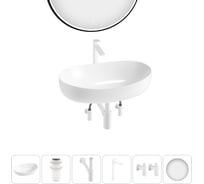 Комплект 6 в 1 Wellsee Lavinia Boho Bathroom Sink накладная раковина 63x42 см 3331111 20219476R