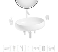 Комплект 7 в 1 Wellsee Lavinia Boho Bathroom Sink накладная раковина 60x40 см 3331109 20219272R