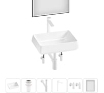 Комплект 6 в 1 Wellsee Lavinia Boho Bathroom Sink накладная раковина 50x38 см 3331111 20219436R